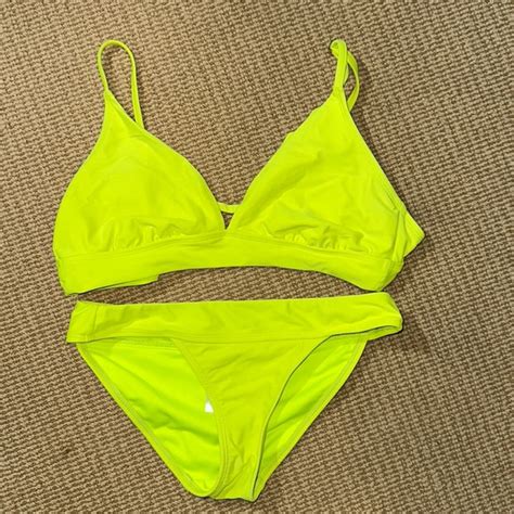 Swim Neon Yellow Bikini Set Poshmark