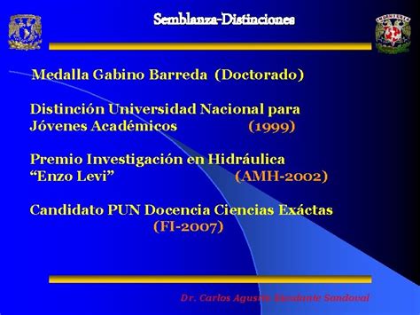 Dr Carlos A Escalante Sandoval SemblanzaGeneral Ingeniero Civil