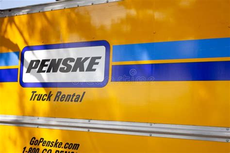 Penske Truck Rental Business Editorial Stock Image - Image of load ...