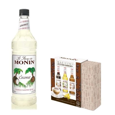 ZESTAW Syrop Monin 1L kokosowy zestaw syropów 3x50ml Konesso pl