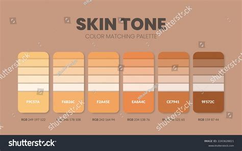 Skin Tone Theme Color Palettes Color Stock Vector (Royalty Free ...