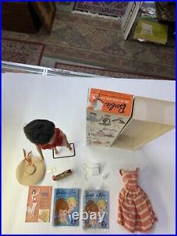 Vintage 1962 Mattel Barbie Stock 850 Brunette Bubble Cut Hair Midge