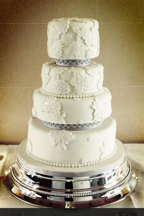 Lace Wedding Cake Decorated Cake By Lisa Salerno CakesDecor