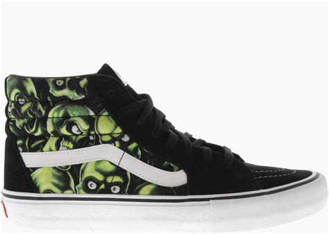 Vans Sk8 Hi Supreme Skull Pile Green