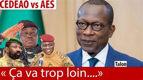 Sortie de la CEDEAO Le Président Talon du Bénin a appelé les 3