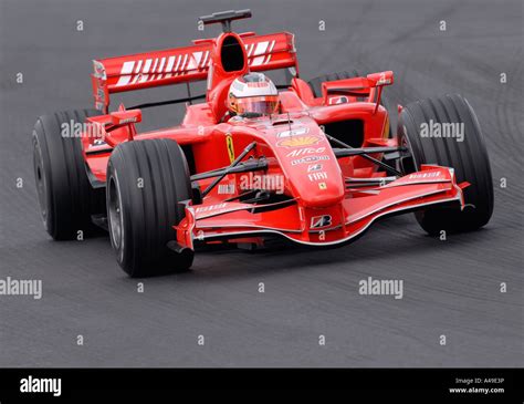 Kimi Raeikkoenen Fin In His Ferrari F Racecar At The Track On