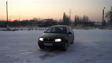 E Class And Skoda Fabia Drifting In Snow Youtube