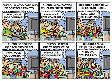 Charge Sobre Consumo - ARIONAURO CARTUNS - Blog do Cartunista Arionauro: Charge Consumismo TV