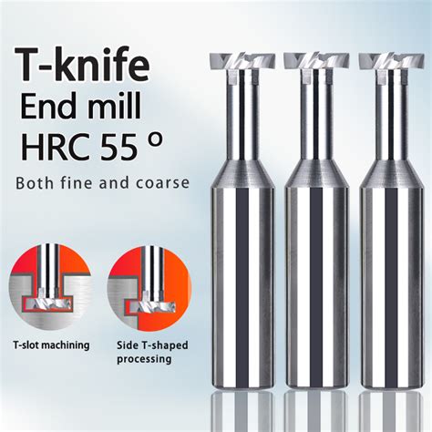 Yc Aluminum Alloy T Slot Milling Cutter Hrc Carbide End Mill T Type