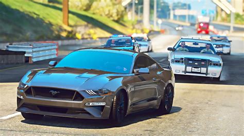 Fuga Da Policia Ford Mustang Gt Gta Mods Youtube