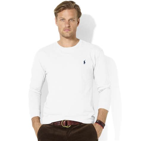 Ralph Lauren Classic Fit Longsleeve Cotton Jersey Pocket Crew Neck T