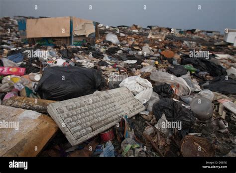 Electronic Waste In Agbogbloshie Dump Accra Ghana Stock Photo