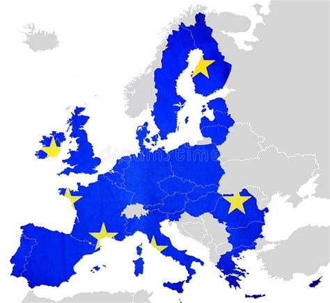 Carte Des Pays De L Union Europ Enne D Isolement Photo Stock Image Du