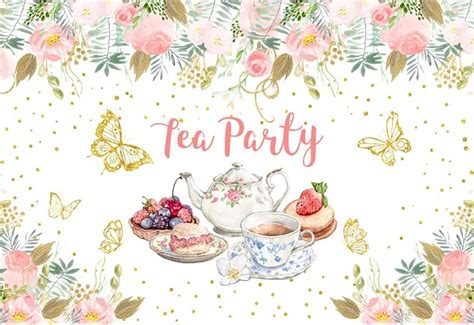 Amazon Leyiyi 8x6ft Tea Party Backdrop Watercolor Floral Leaves