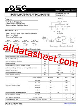 Bat Datasheet Pdf Daesan Electronic Corp