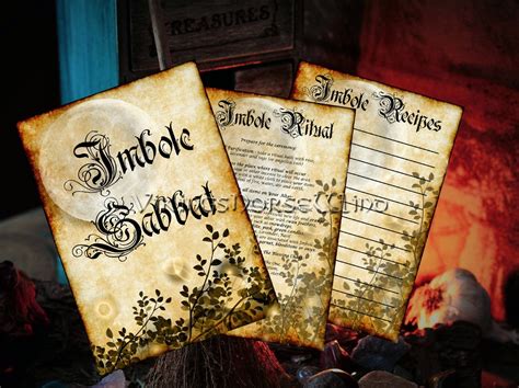 Imbolc Sabbat Grimoire Printable Book Of Shadows Pages Etsy