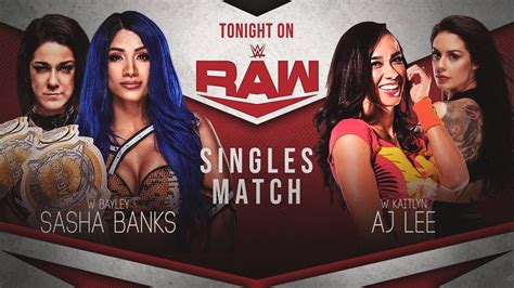 Wwe 2k20 Universe Mode Raw Sasha Banks W Bayley V Aj Lee W