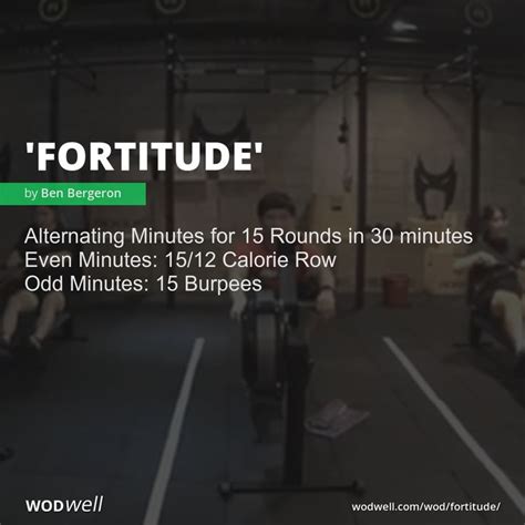 Fortitude Workout Crossfit New England Benchmark Wod Wodwell