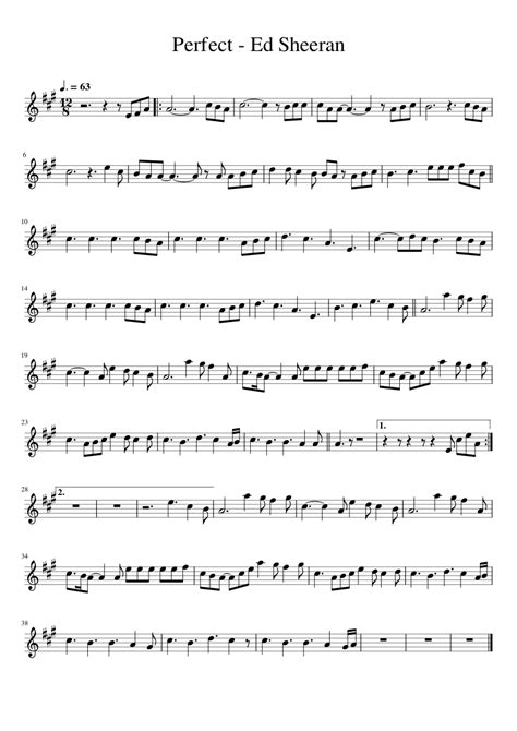 Perfect Ed Sheeran Violín Sheet Music For Violin Solo