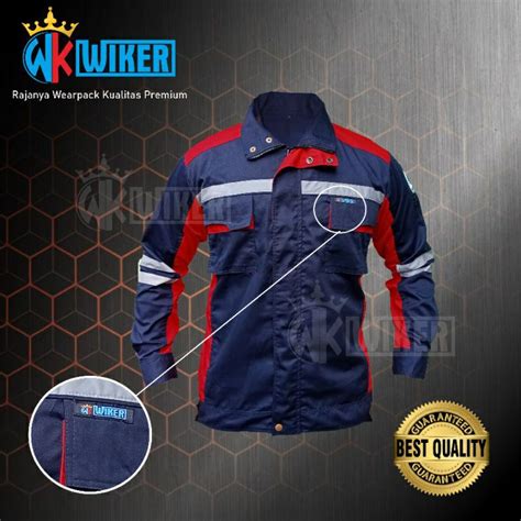 Jual Wearpack Safety Semi Jaket Navy Merah Baju Safety Baju Proyek