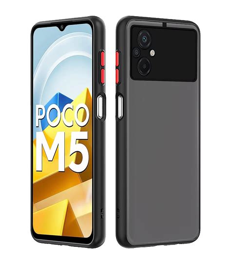 Pikkme Poco M5 Back Cover Hybrid Smoked Back Full Camera Protection