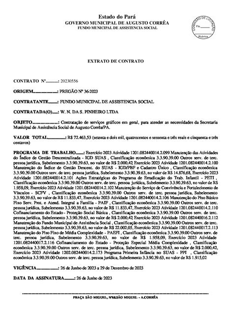 Extratodecontrato20230556 Prefeitura Municipal De Augusto Corrêa