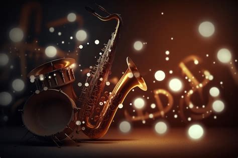 Premium AI Image | Jazz music on dark background Illustration AI Generative