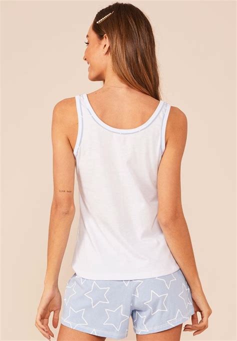 Short Doll Regata Feminino Estrelas Mensageiro Dos Sonhos Le Lingerie