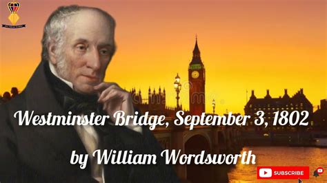 Recitation Composed Upon Westminster Bridge September 3 1802Poem By