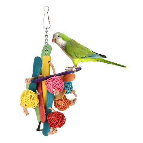 Bird Toys Parrot Toys Swing Parrot Cage Hanging Rattan Ball Cockatiel