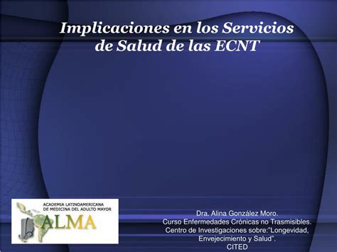 Ppt Implicaciones En Los Servicios De Salud De Las Ecnt Powerpoint