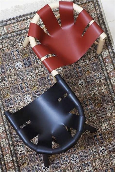 Poltrona "Ninna" - com concha suspensa em couro | Leather furniture ...