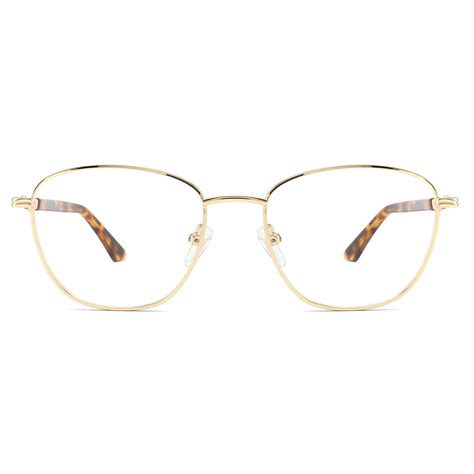 Wholesale Unisex Double Color Plating Bright Golden Frame Acetate