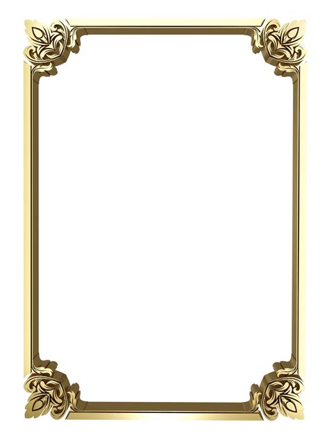 Gold Decorative Frame 21095566 PNG