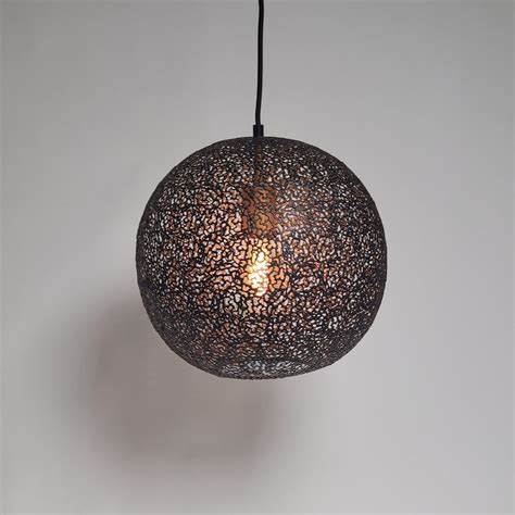 Hanglamp Bol Zwart Goud Bert ORONERO H 1030 Z