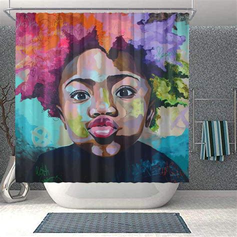 Order Exquisite Grace With Fancy African American Shower Curtain From Brightroomy Now