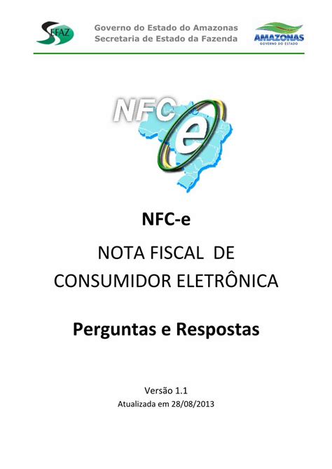 PDF NFC e NOTA FISCAL DE CONSUMIDOR ELETRÔNICA portalnfce sefaz am