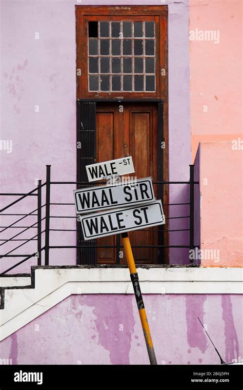 Colourful Houses in the Bo-Kaap area, Cape town, South Africa Stock ...