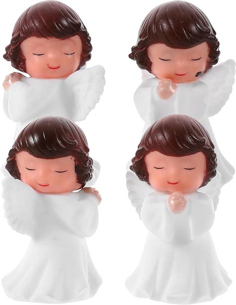 Amazon Ciieeo 4 Pcs Angel Figurines Cake Toppers Praying Angel