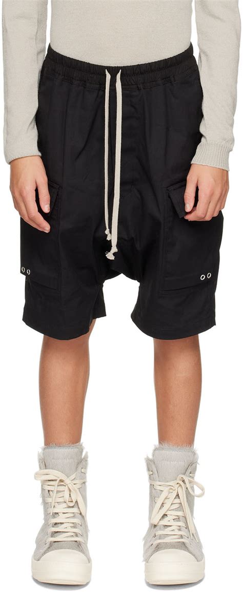 Enfant Short Cargo Pods Noir Par Rick Owens SSENSE France