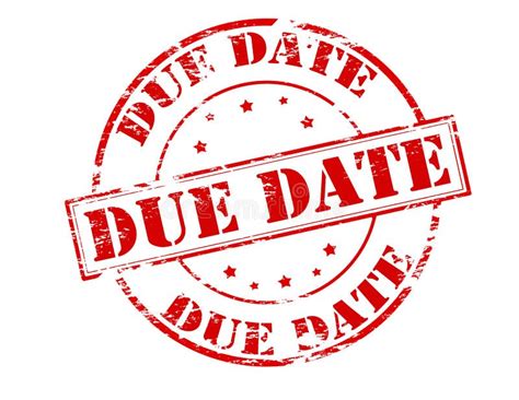 due date stock illustration illustration  miscellaneous