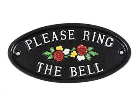 Vintage Please Ring Bell Front Door Sign Old Antique Style Etsy