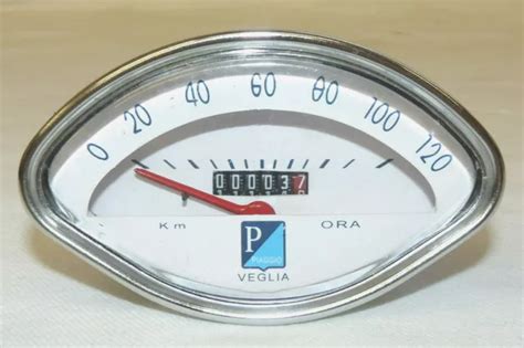 Vespa Shell Speedometer White Speedo Km H Sprint Gt Gl Gs Vbb Acma