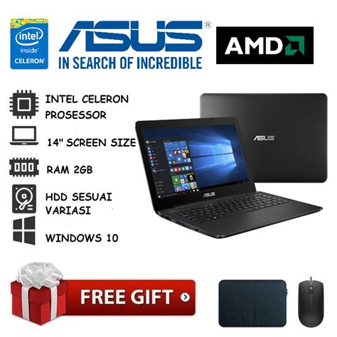 TERMURAH LAPTOP ASUS 14 INCH INTEL CELERON AMD RAM 8GB WINDOWS 10