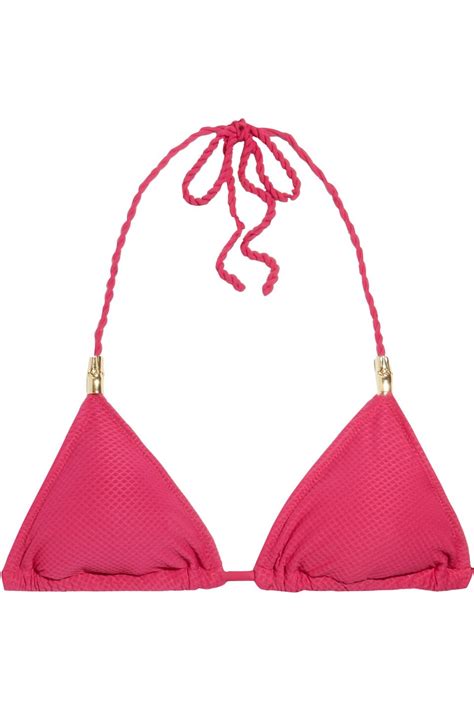 Buy Heidi Klein Stretch piquè Triangle Bikini Top Pink Xs Fuchsia At