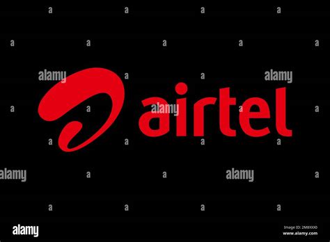 Airtel Networks Limited Logo Black Background Stock Photo Alamy