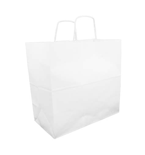 Saco Papel Kraft Branco Asas 100g m² 35 18x34cm 250 Uds