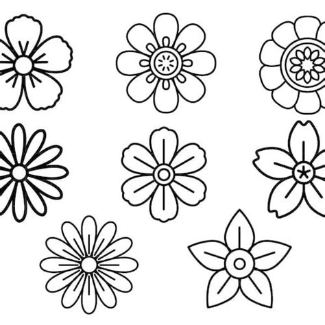 Flowers Clipart 23 Hand Drawn Floral Cliparts Realistic Etsy Clip