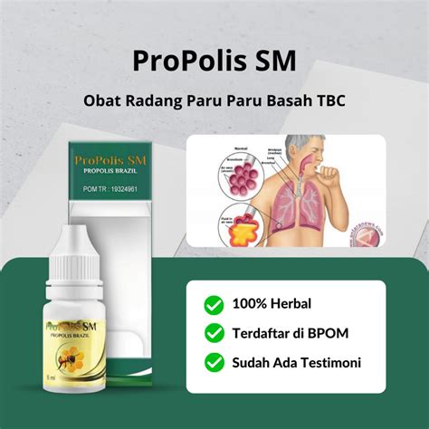 Jual Propolis SM Obat Radang Paru Paru Basah TBC Batuk Berdarah Sesak