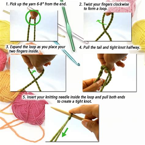 Creating a slip knot– is the first step to begin knitting. A knot is the very first stitch a ...